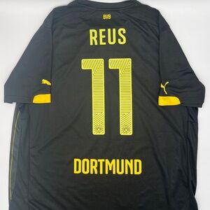 Borussia Dortmund 2014/2015 Away Authentic Puma Reus #11 Jersey (XL) Black